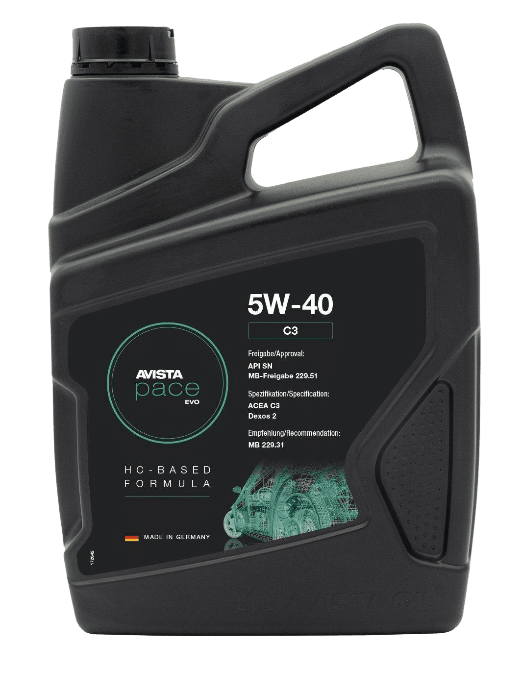 Моторное масло AVISTA PACE EVO C3 5W-40, 5л